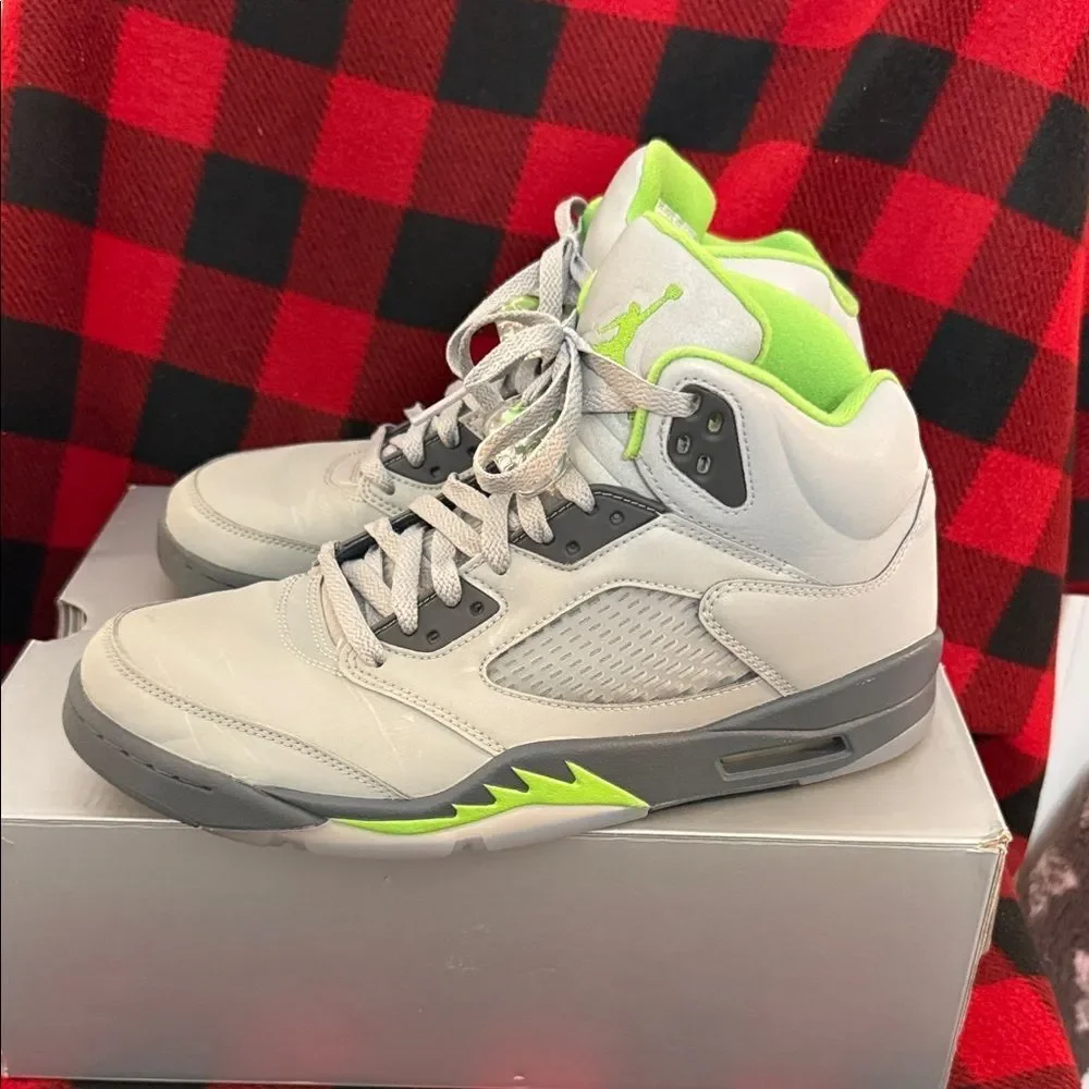 Air Jordan Retro 5 Green silver